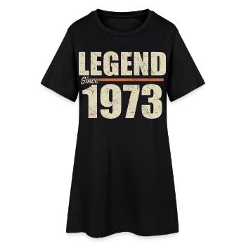 Anniversaire 1973 | Légende depuis 1973 - Robe T-shirt Femme - noir - Devant