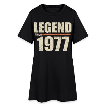 Anniversaire 1977 | Légende depuis 1977 - Robe T-shirt Femme - noir - Devant