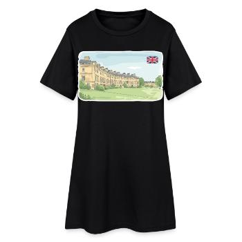 Art architectural géorgien Royal Crescent de Bath City - Robe T-shirt Femme - noir - Devant