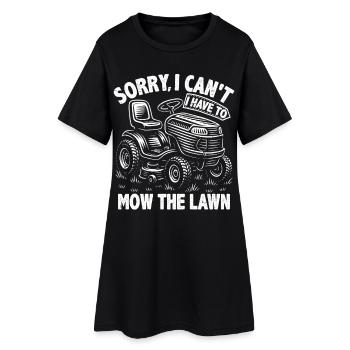 Désolé, je ne peux pas, je dois tondre la pelouse - Robe T-shirt Femme - noir - Devant