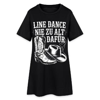 Line dancing never too old for it - Women’s T-Shirt Dress - black - Front