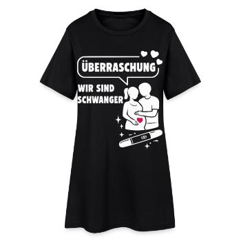 Surprise : Nous sommes enceintes - Robe T-shirt Femme - noir - Devant