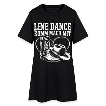 Danse en ligne Viens avec nous - Robe T-shirt Femme - noir - Devant