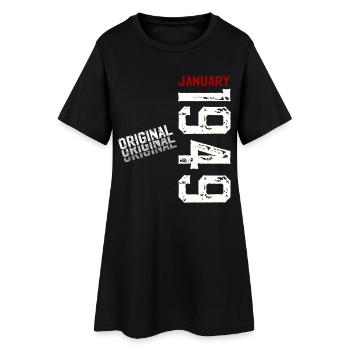 77th Birthday Original January Born 1949 - Women’s T-Shirt Dress - black - Front