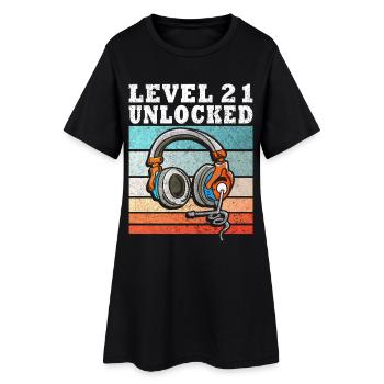 Casques déverrouillés niveau 21 - Robe T-shirt Femme - noir - Devant