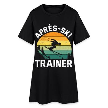 Skieur drôle APRES-SKI TRAINER DRÔLE - Robe T-shirt Femme - noir - Devant