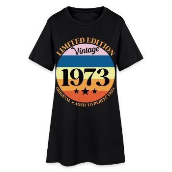 1973 Anniversaire Vintage Cadeau d'Anniversaire 73 - Robe T-shirt Femme - noir - Devant