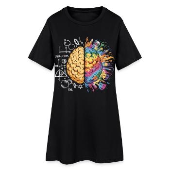 Explosion créative des couleurs du cerveau - Robe T-shirt Femme - noir - Devant