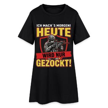 Aujourd’hui, c’est du jeu vidéo – Cool Gamer Soldat Desig - Robe T-shirt Femme - noir - Devant