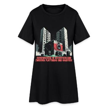Hardtekk Tekke Ostdeutschland Plattenbau - Robe T-shirt Femme - noir - Devant