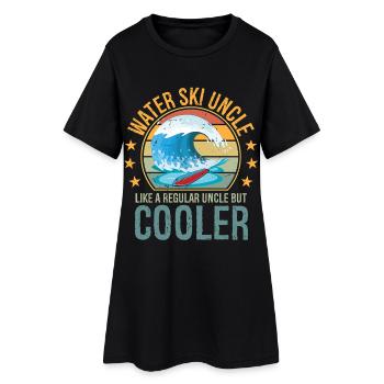 Ski nautique Oncle Day Oncle Amoureux du ski Oncle Ski nautique - Robe T-shirt Femme - noir - Devant