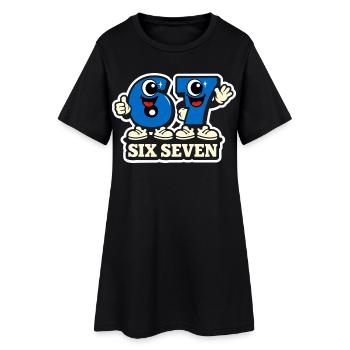 67 Six Seven Italian Meme - Robe T-shirt Femme - noir - Devant