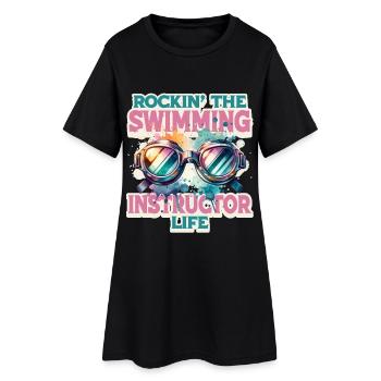 Schwimmlehrer Rockin' The Swimming Instructor Life - Women’s T-Shirt Dress - black - Front