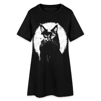 T-shirt Maine Coon – grand félin chat majestueux  - Robe T-shirt Femme - noir - Devant