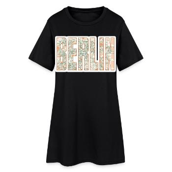 Carte de la ville de Berlin - Robe T-shirt Femme - noir - Devant