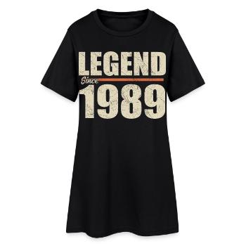 Anniversaire 1989 | Légende depuis 1989 - Robe T-shirt Femme - noir - Devant