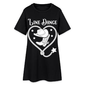 Line Dance Heart Lasso - Women’s T-Shirt Dress - black - Front