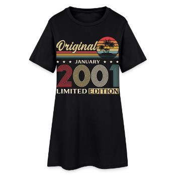 25e anniversaire Original janvier 2001 - Robe T-shirt Femme - noir - Devant