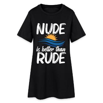 Nudité Gear Freedom Lover Nudisme Naturiste - Robe T-shirt Femme - noir - Devant
