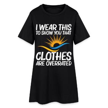 Nacktheit Freiheitsliebhaber Nudistenlager Naturismus - Frauen T-Shirt-Kleid - Schwarz - Vorne