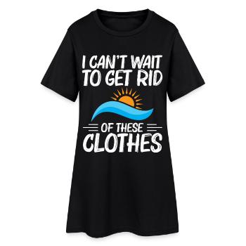 Naturist Nacktheit Freiheit Liebhaber Nacktheit Naturismus Naturismus - Frauen T-Shirt-Kleid - Schwarz - Vorne