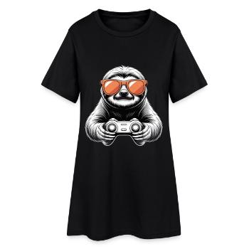 Paresseuse Gamer - Robe T-shirt Femme - noir - Devant