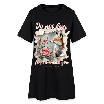 Versets bibliques Renard chrétien - Robe T-shirt Femme - noir - Devant