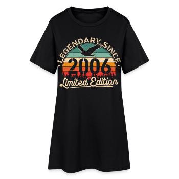 2006 Jahrgang Geburtstag Retro Geschenk - Frauen T-Shirt-Kleid - Schwarz - Vorne