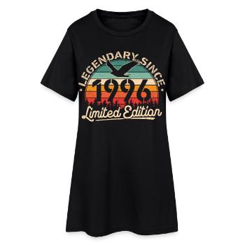 1996 Vintage Anniversaire Cadeau Rétro - Robe T-shirt Femme - noir - Devant
