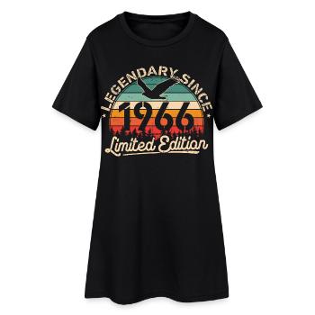 1966 Vintage Birthday Retro Gift - Women’s T-Shirt Dress - black - Front