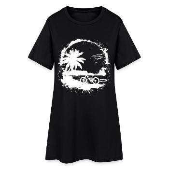 Sketch de cycliste VTT - Robe T-shirt Femme - noir - Devant