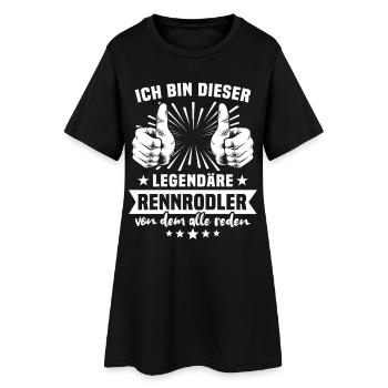 Rennrodler Legende - Frauen T-Shirt-Kleid - Schwarz - Vorne