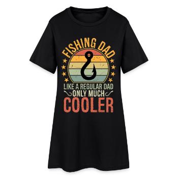 Fishing Dad Like A Regular Dad Only Much Cooler - Frauen T-Shirt-Kleid - Schwarz - Vorne