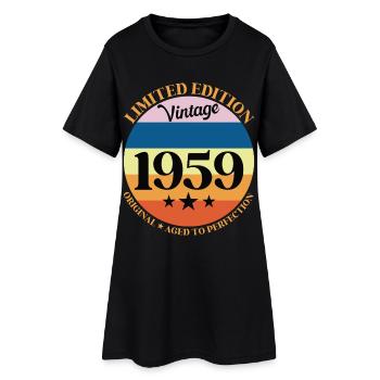 1959 Anniversaire Vintage Cadeau d'Anniversaire 59 - Robe T-shirt Femme - noir - Devant