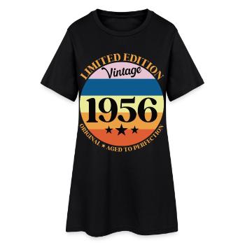 1956 Anniversaire Vintage Cadeau d'Anniversaire 56 - Robe T-shirt Femme - noir - Devant