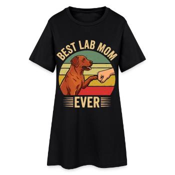 Meilleur papa de labrador de tous les temps – Foxred Labrador Vintage Design - Robe T-shirt Femme - noir - Devant