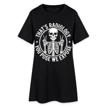 Skeleton in radiology design - Women’s T-Shirt Dress - black - Front