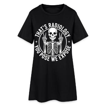 Radiology Pose: Skeleton Humor - Women’s T-Shirt Dress - black - Front