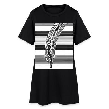 Zebra Art - Women’s T-Shirt Dress - black - Front