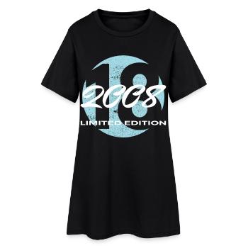 18e anniversaire 2008 cadeau garçons et filles - Robe T-shirt Femme - noir - Devant