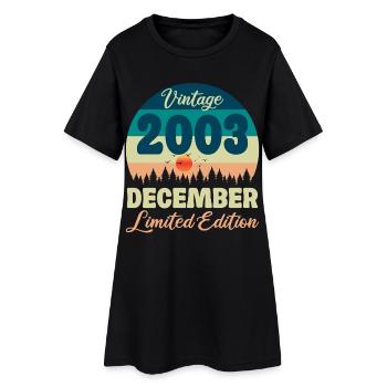 Birthday December 2003 Birthday Gift - Women’s T-Shirt Dress - black - Front