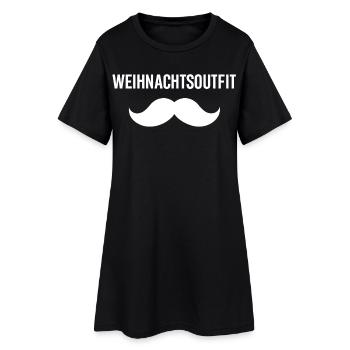 Christmas Outfit Mustache - Women’s T-Shirt Dress - black - Front