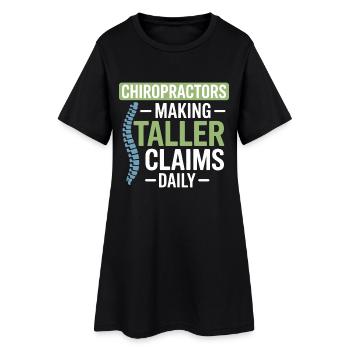 Lizenzierter DC Experte für klinische Haltungsausrichtung - Frauen T-Shirt-Kleid - Schwarz - Vorne