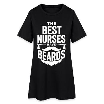 Nurses with beards - Women’s T-Shirt Dress - black - Front