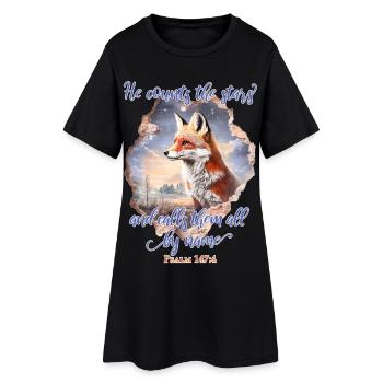 Fox Bible Verse Christian - Robe T-shirt Femme - noir - Devant