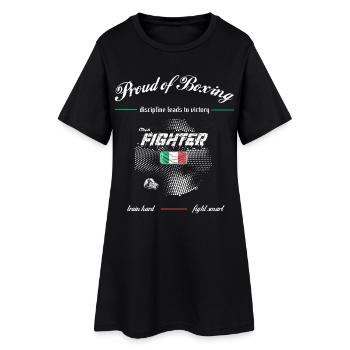 Proud of Boxing FIGHTER Italien - Frauen T-Shirt-Kleid - Schwarz - Vorne
