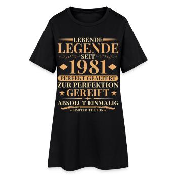 45e anniversaire Parfaitement vieilli depuis 1981 - Robe T-shirt Femme - noir - Devant