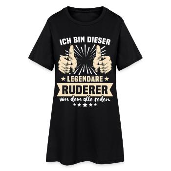Ruderer Sprüche - Frauen T-Shirt-Kleid - Schwarz - Vorne