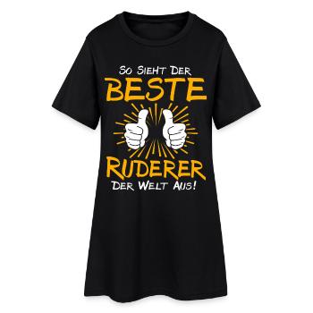 Idée de cadeau pour rameurs - Robe T-shirt Femme - noir - Devant