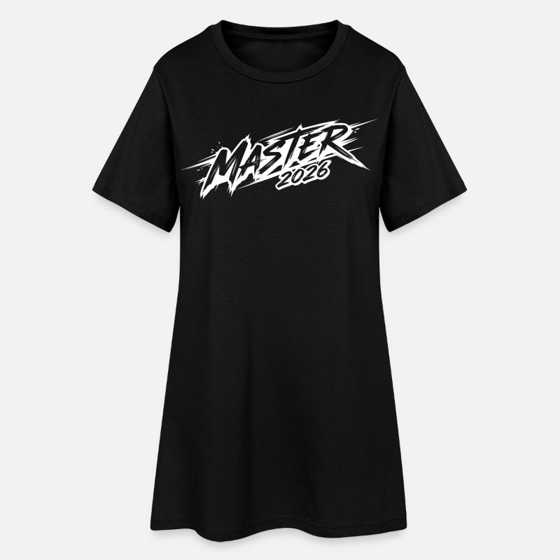 Master 2026 - Frauen T-Shirt-Kleid - Schwarz